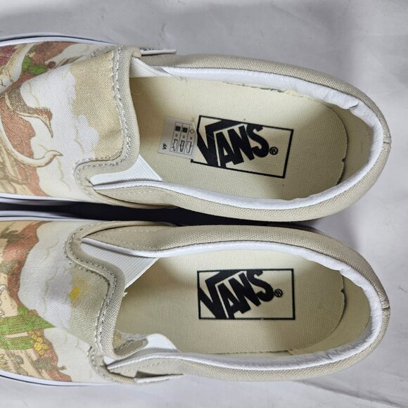 Vans Cream and Green Desert Sneakers with Slip-On Design Boy's size 3.5 Women 5 - Picture 7 of 8